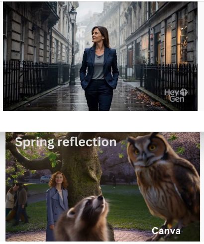 Videoscreenshots Canvas und HeyGen