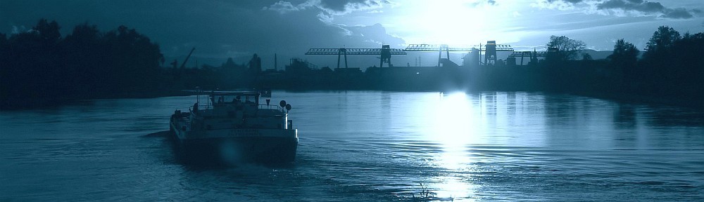 Blick auf den Rhein bei Mannheim